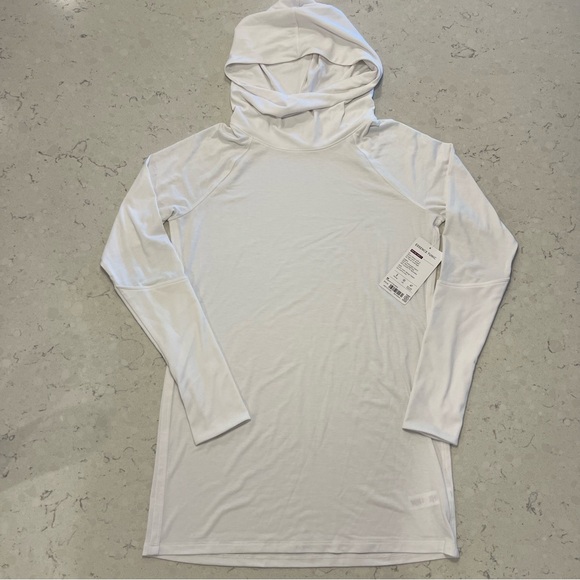 Athleta Essence Hooded Tunic - Bright White - M - NWT - Picture 5 of 6